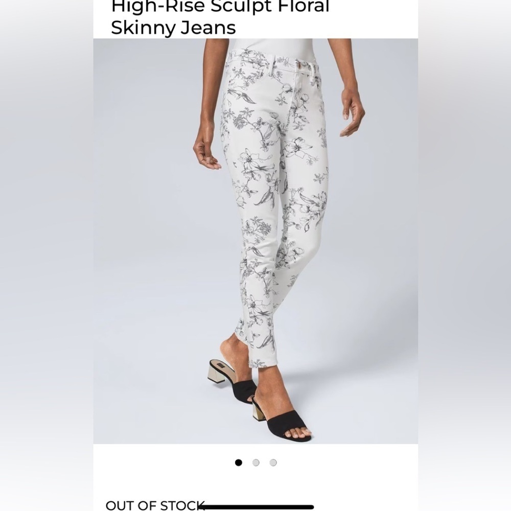 White House Black Market High-Rise Sculpt Floral Skinny Jeans